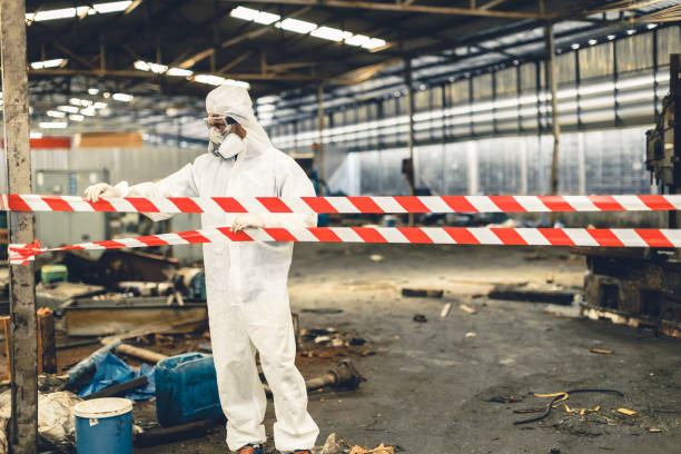 Professional Biohazard Cleanup technician working in Charlestown, IN
